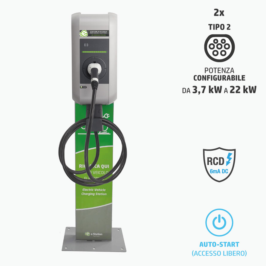 Cavo di ricarica per auto elettriche tipo 2 5m 22kW 32A IP54